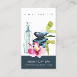 ORCHID STONE SPA MASSAGE THERAPY GIFT CERTIFICATE VISITEKAARTJE