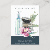 ORCHID STONE SPA MASSAGE THERAPY GIFT CERTIFICATE VISITEKAARTJE (Voorkant)