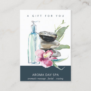 ORCHID STONE SPA MASSAGE THERAPY GIFT CERTIFICATE VISITEKAARTJE
