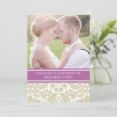 Orchid Tan Photo Wedding Vow Renewal Uitnodiging (Staand voorkant)