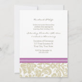 Orchid Tan Photo Wedding Vow Renewal Uitnodiging (Achterkant)