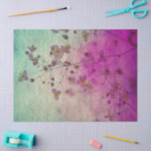 Orchid teal and purple floral script texture look tissuepapier (Craft)