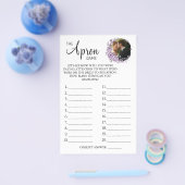 Orchid The Apron Bridal shower game card Flyer (Enkel)