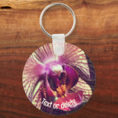 Orchid Up Close Flower Personalized Sleutelhanger (Voorkant)