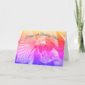 Orchid Up Close Rainbow Personalised Birthday Kaart (Voorkant)