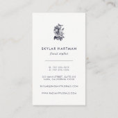  Orchid | Verticale Floral Visitekaartje (Achterkant)