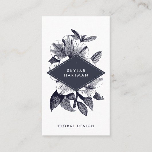  Orchid | Verticale Floral Visitekaartje (Voorkant)