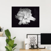 Orchid - Vivid Black en White Abstract Poster (Thuiskantoor)