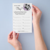 Orchid Waar waren ze Vrijgezellenfeest spelkaart? Flyer (Hand)