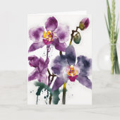 Orchid - Watercolor flowers Kaart (Voorkant)