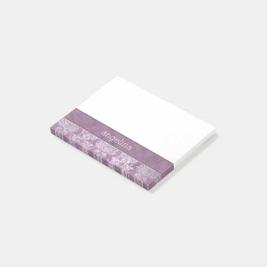 Orchid  Waterverf Damask Patroon Post-it® Notes (Schuin)