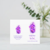 Orchid waterverf paars Wedding Programme (Staand voorkant)