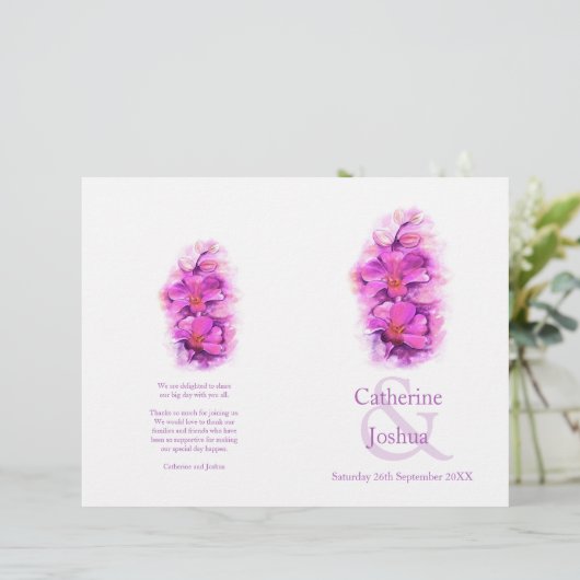 Orchid waterverf roze groot weddenschap (Staand voorkant)