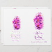 Orchid waterverf roze groot weddenschap (Voorkant / Achterkant)