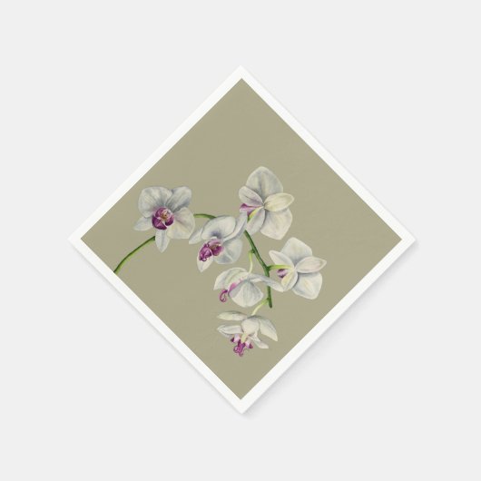 Orchid Waterverf schilderen Servet (Hoek)