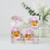 Orchid ・ Weddenuitnodiging Kaart (Staand voorkant)