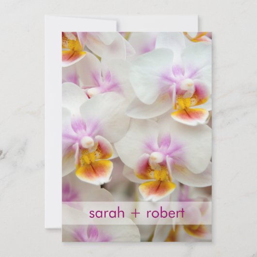 Orchid ・ Weddenuitnodiging Kaart (Voorkant)
