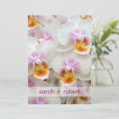 Orchid ・ Weddenuitnodiging Kaart (Staand voorkant)