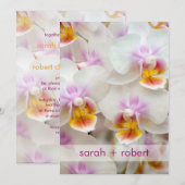 Orchid ・ Weddenuitnodiging Kaart (Voorkant / Achterkant)