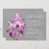 Orchid Wedding Invitations Kaart (Voorkant / Achterkant)