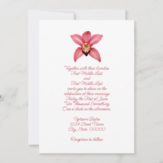 Orchid Wedding Kaart (Voorkant)