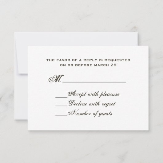 Orchid Wedding RSVP - Barnwood (Achterkant)