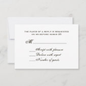 Orchid Wedding RSVP - Barnwood Kaartje (Achterkant)