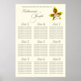 Orchid Wedding Table Planner 1-9 Poster