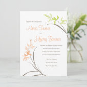 Orchid Wedding Uitnodiging (Staand voorkant)