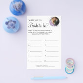 Orchid Where was she Vrijgezellenfeest game card Flyer (Enkel)