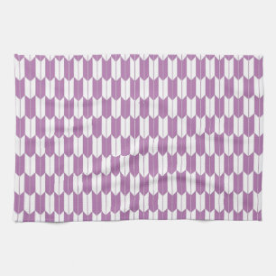 Orchid & White Japanese Yagasuri Kitchen Towel Theedoek