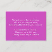 Orchid wildflower art bruiloft insluitkaart informatiekaartje (Achterkant)