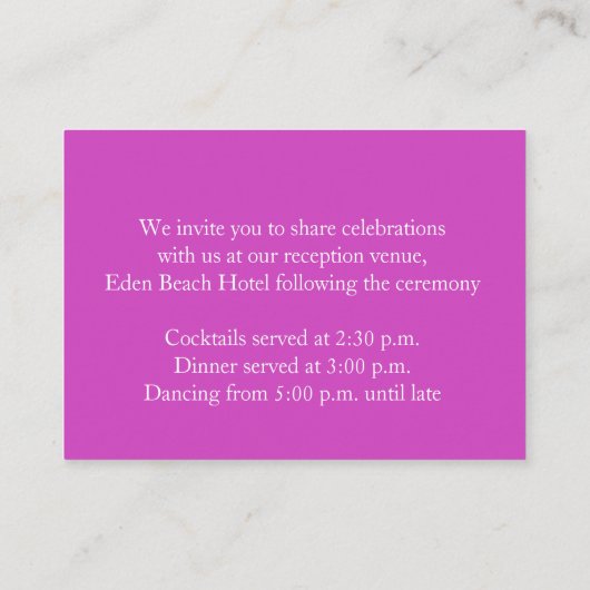 Orchid wildflower art bruiloft insluitkaart informatiekaartje (Achterkant)