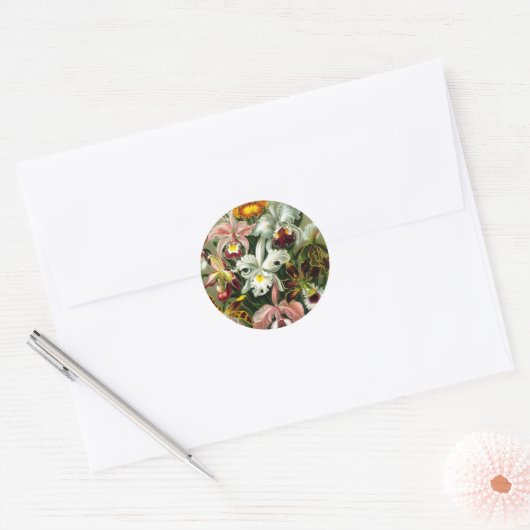 Orchidae Ronde Sticker (Envelop)