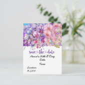 Orchide bloem Verjaardag Save the Date briefkaart (Staand voorkant)
