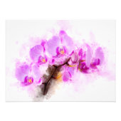 Orchide bloem waterverf - roze wb 03 foto afdruk (Voorkant)