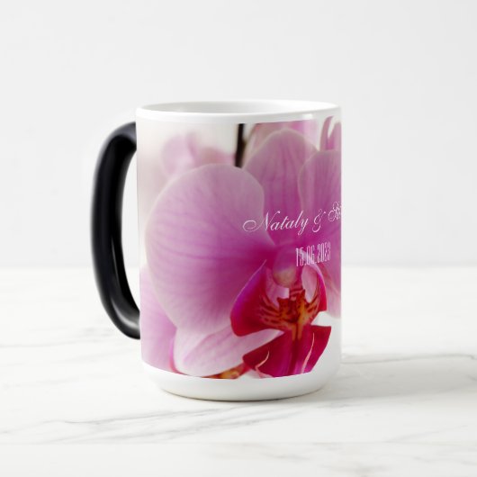 Orchidebloem Magische Mok (Voorkant links)