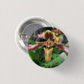 Orchidebloem Ronde Button 3,2 Cm (Voorkant /achterkant)