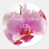 Orchidebloem Ronde Sticker (Voorkant)