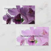 Orchidee 1 visitekaartje (Voorkant / Achterkant)