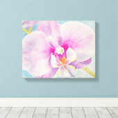 Orchidee 2 Waterverf op Canvas (Insitu (Houten vloer))