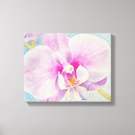 Orchidee 2 Waterverf op Canvas (Voorkant)