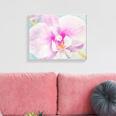 Orchidee 2 Waterverf op Canvas Afdruk (Insitu (Woonkamer))