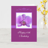 Orchidee 65th Birthday Kaart (Gele Bloem)