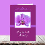 Orchidee 70th Birthday Kaart<br><div class="desc">Deze 70e verjaardagskaart heeft een prachtige orchidee op de voorkant van de kaart en een prachtig verjaardagsssentiment in de kaart. Een mooie manier om wensen voor een 70e verjaardag te sturen. Copyright Kathy Henis</div>
