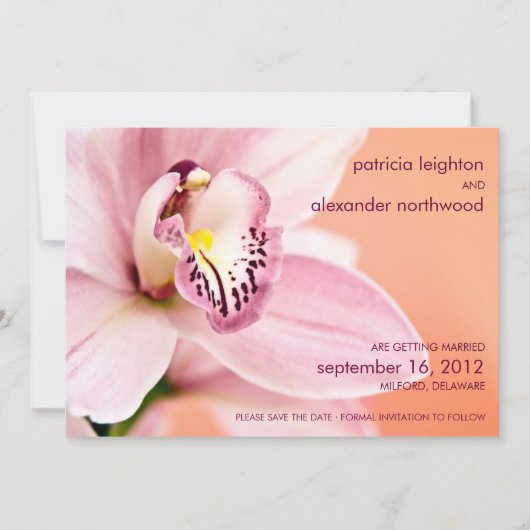 Orchidee • Aankondiging Bewaar de Datum (Voorkant)