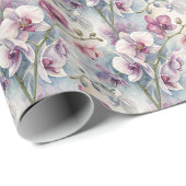 Orchidee Aquarel Inpakpapier (Rol Hoek)