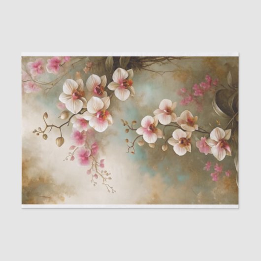 Orchidee Art Decoupage Tissuepapier (Voorkant)