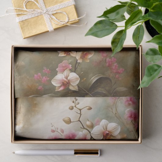 Orchidee Art Decoupage Tissuepapier (Geschenk)