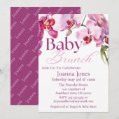 Orchidee Baby Brunch/Baby shower Uitnodiging Kaart (Voorkant / Achterkant)